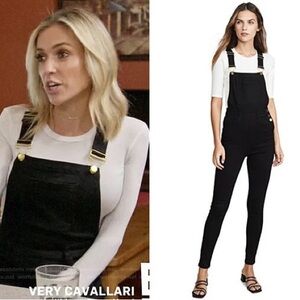 We Wore What Black Denim Overalls XS NWOT